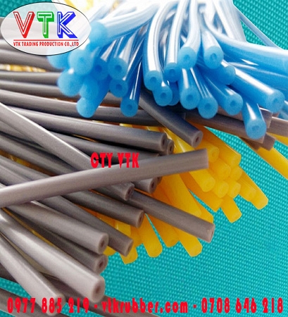 Ống silicon màu vàng, xanh, xám