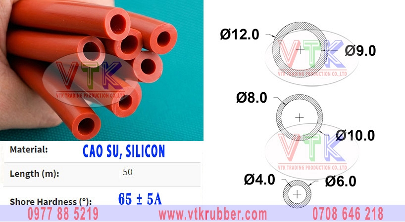 Ống silicon chịu nhiệt màu đỏ tươi