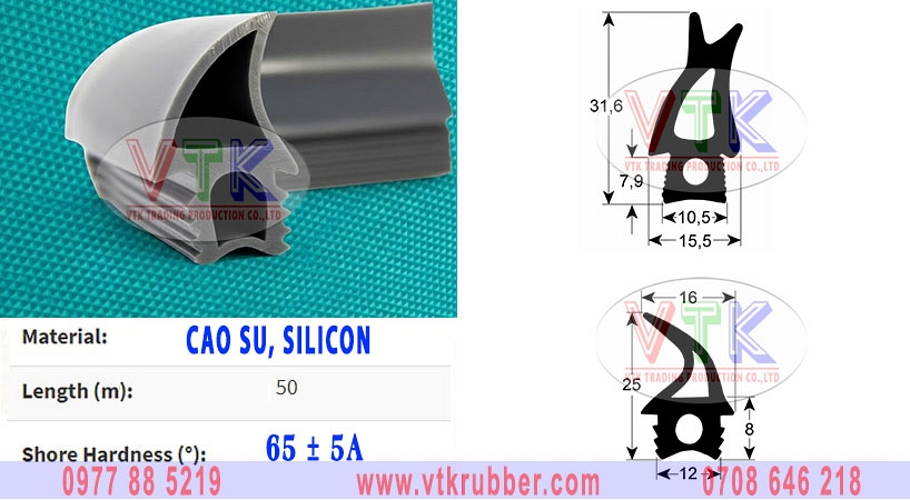 Ron silicon màu xám chịu nhiệt