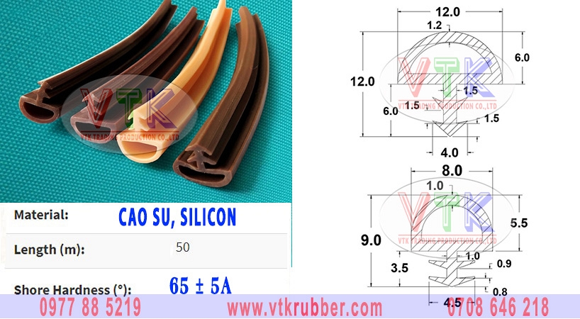 Ron cao su EPDM cho cửa gỗ cách âm chống nước giảm chấn