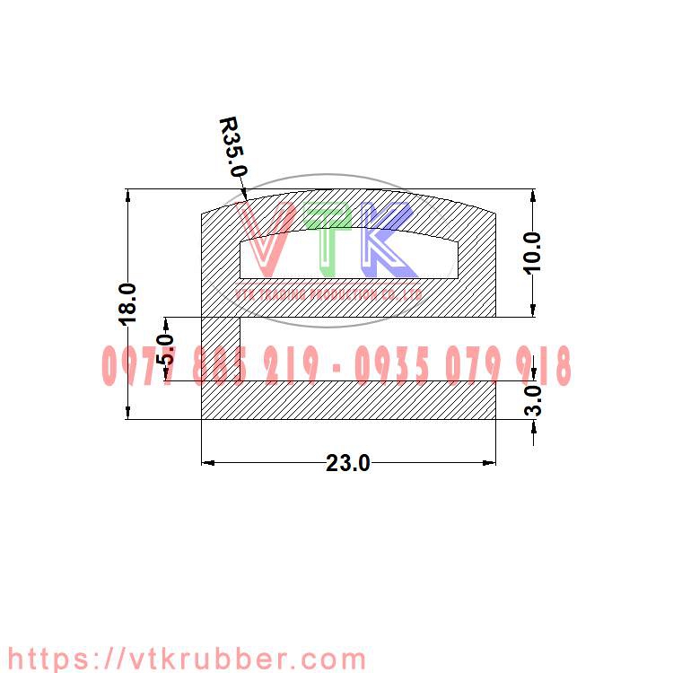 Gioăng silicon chữ E - VTKRSE00000001-20