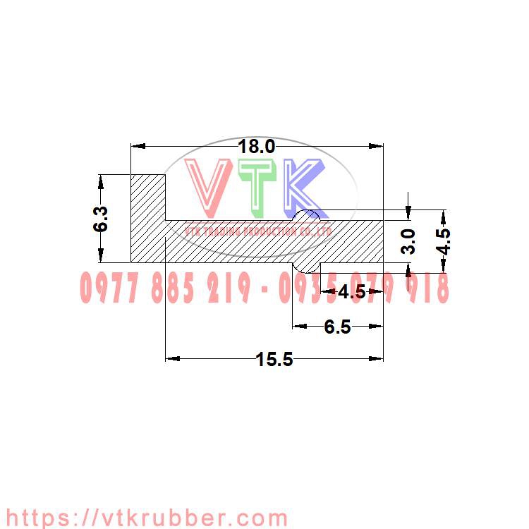 Gioăng silicon chữ L - VTKRSL00000001-20