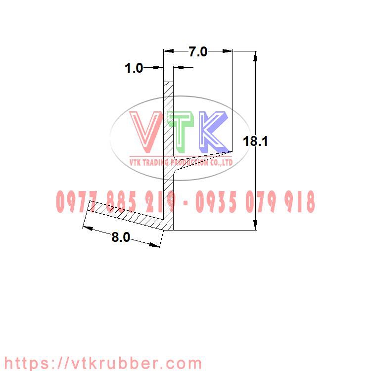 Gioăng cao su xốp chữ L - VTKRSL00000041-60