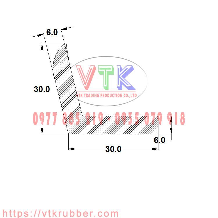 Gioăng cao su EPDM, NBR chữ L - VTKRSL00000061-77