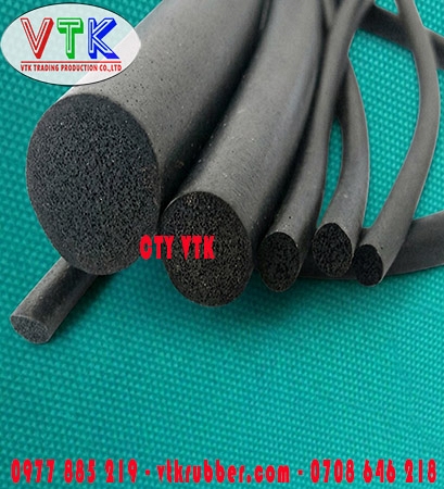 Dây cao su xốp đặc chèn cửa phi 5 (D5), phi 6 (d6)