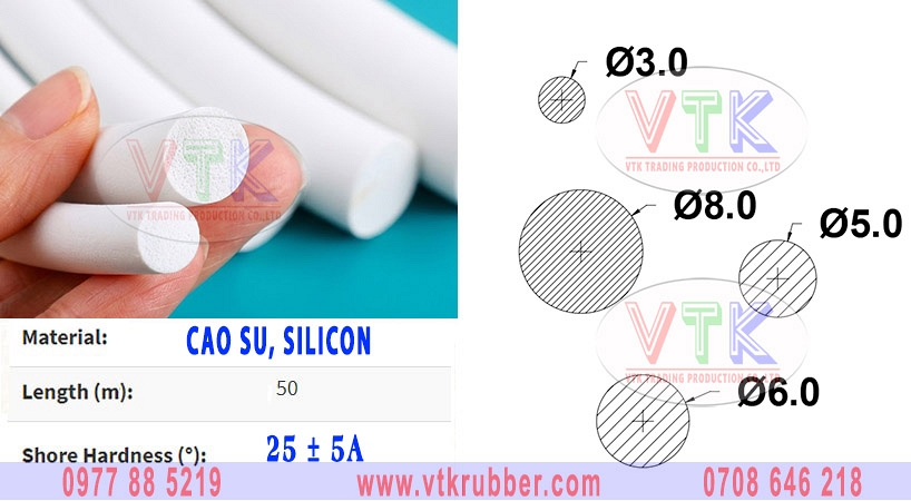Dây xốp tròn đặc phi 3, phi 5, phi 7, phi 9, phi 10, phi 12, phi 20