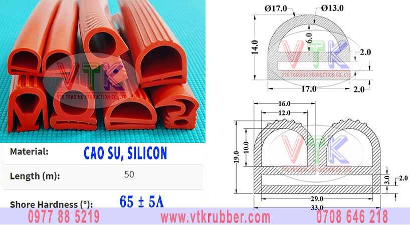 Ron silicon nồi hơi, nồi hấp, lò sấy, tủ cơm