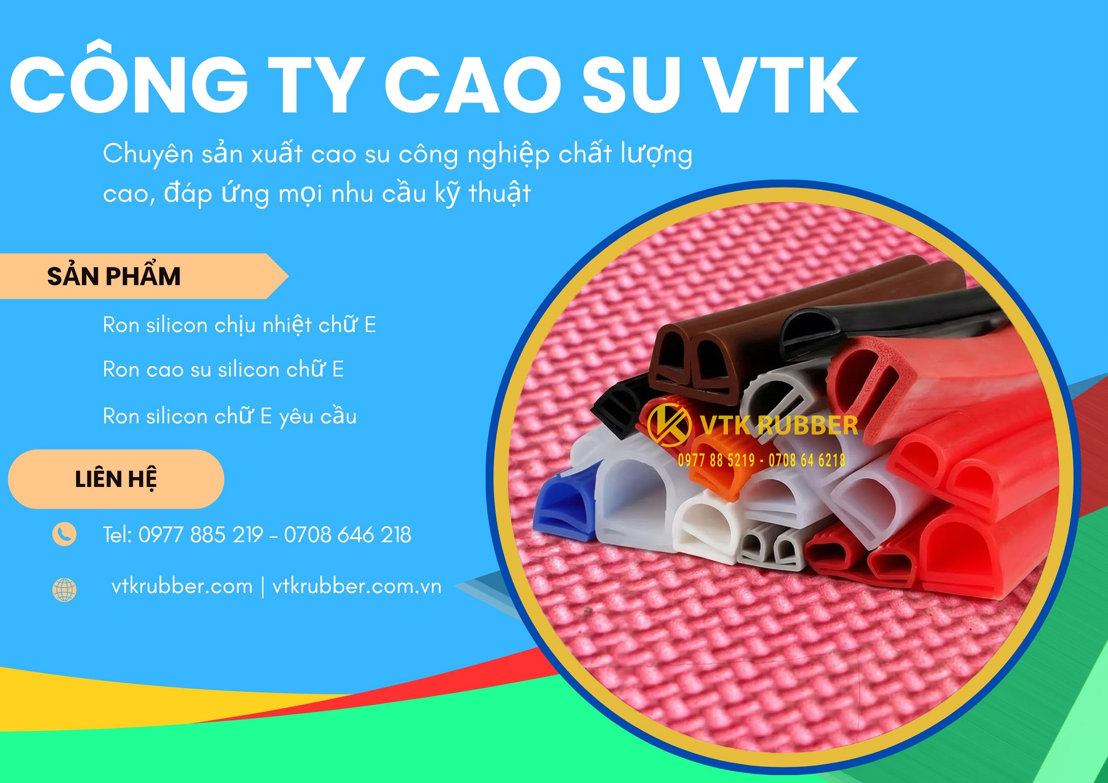 Gioăng silicon chữ E đàn hồi tốt cách nhiệt chống nước