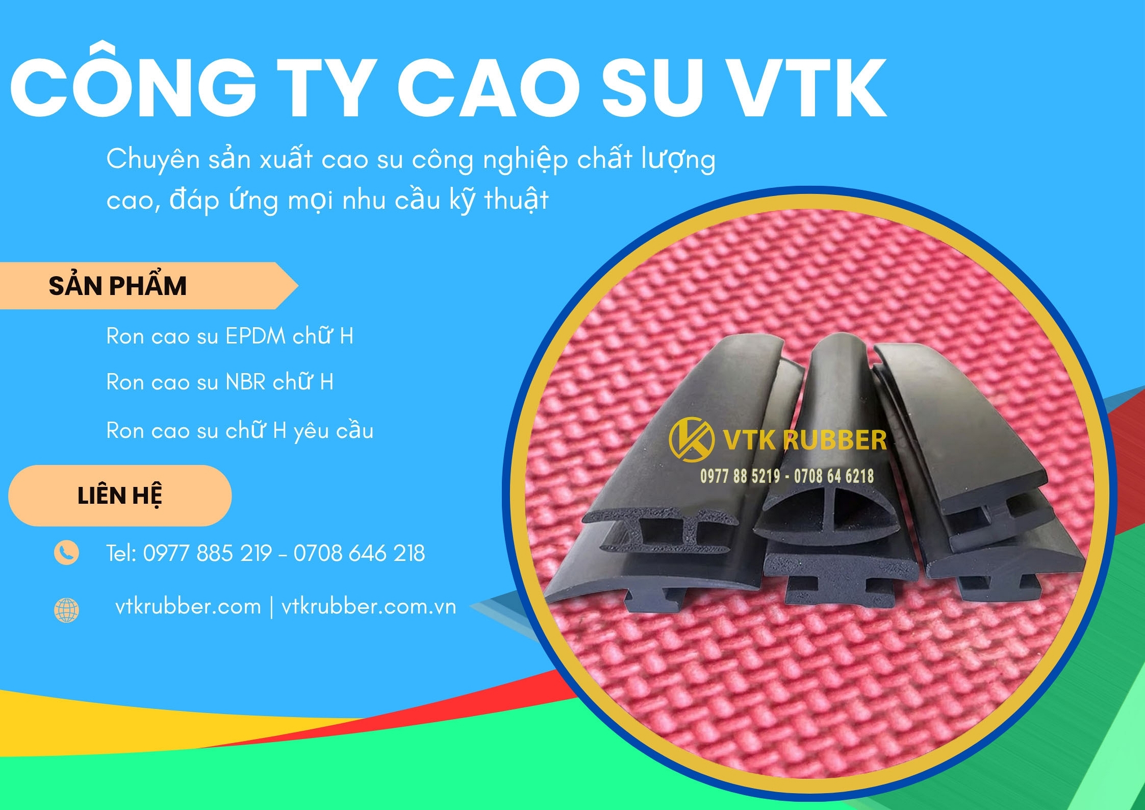 Gioăng cao su chữ H EPDM NBR chịu dầu chịu nhiệt chống lão hóa bền
