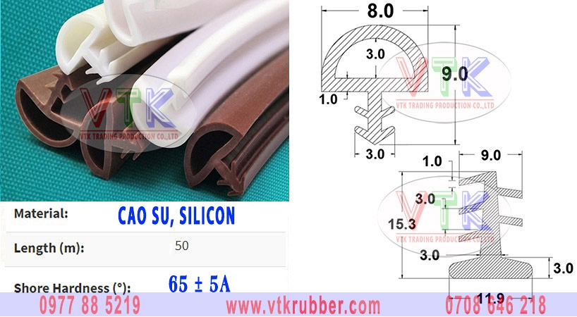 Gioăng cửa nhôm, cửa sổ các loại