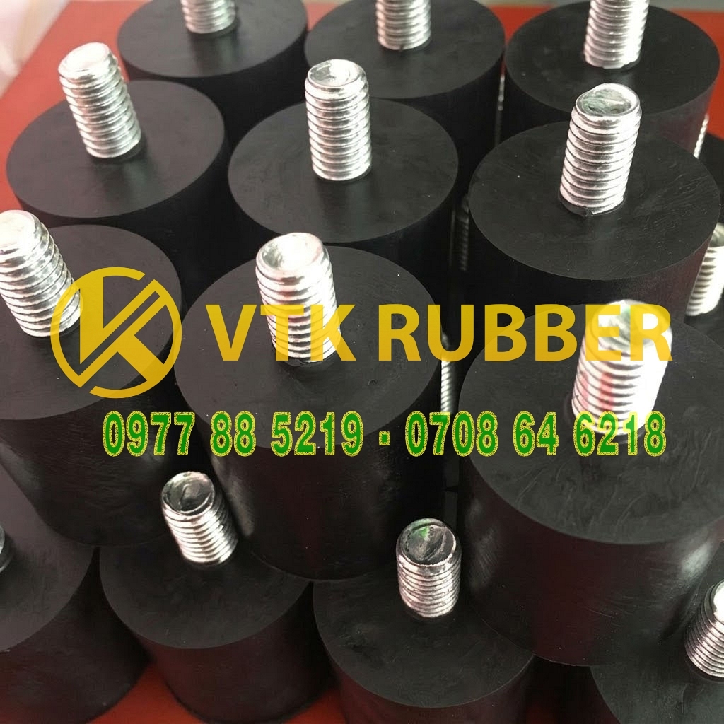 Cao su chân đế chống rung bu lông 1 đầu cho máy móc công nghiệp