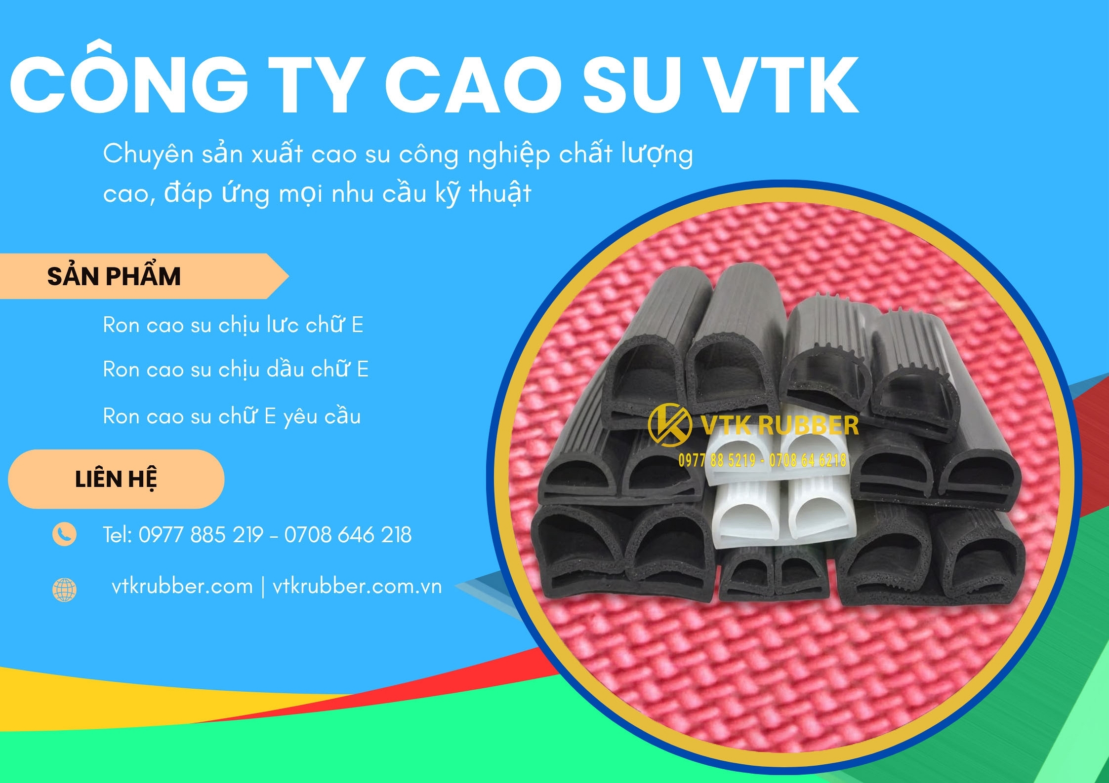 Gioăng cao su chữ E chịu nhiệt chống va đập làm kín khe cửa cực bền
