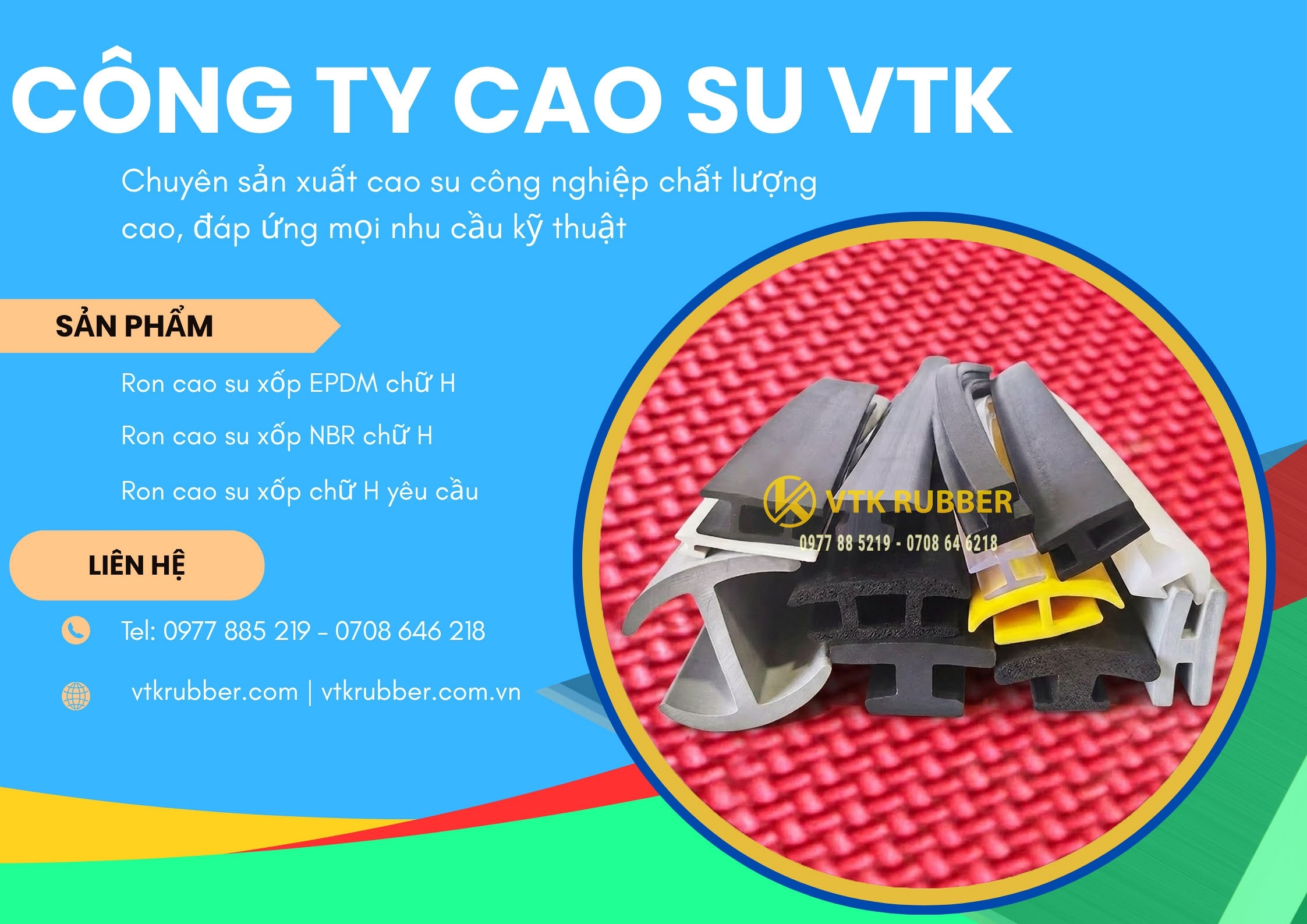 Gioăng cao su xốp chữ H chịu nhiệt làm kín khe cửa chống bụi bẩn bền